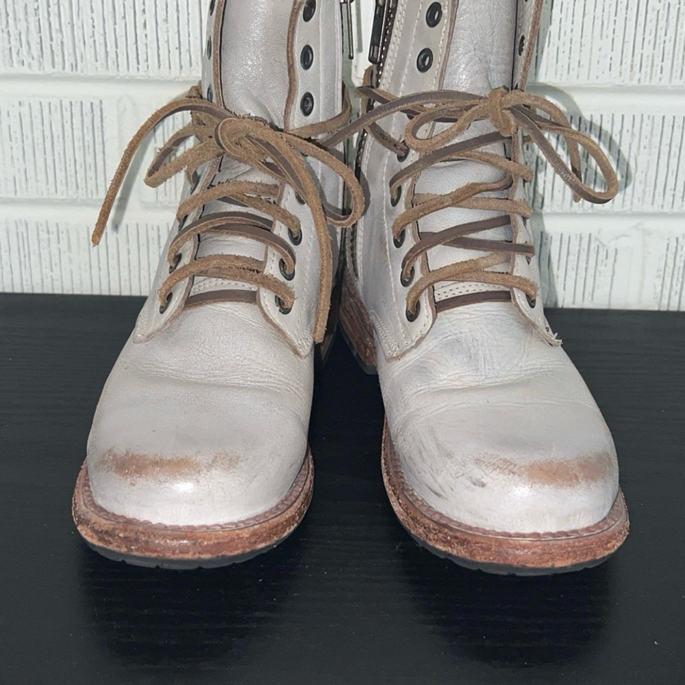 FREEBIRD Manchester Cream Combat Boot - Picture 5 of 9